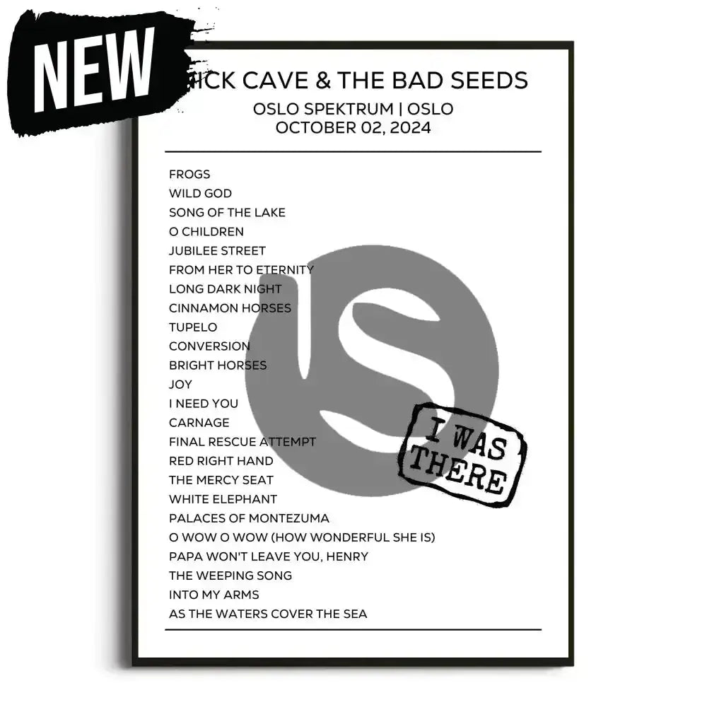 Nick Cave & the Bad Seeds Oslo 2nd October 2024 Setlist - I Was There - Setlist