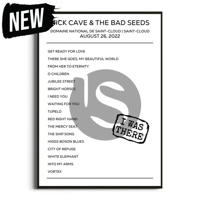 Nick Cave & the Bad Seeds Saint - Cloud 26th August 2022 Setlist - I Was There - Setlist