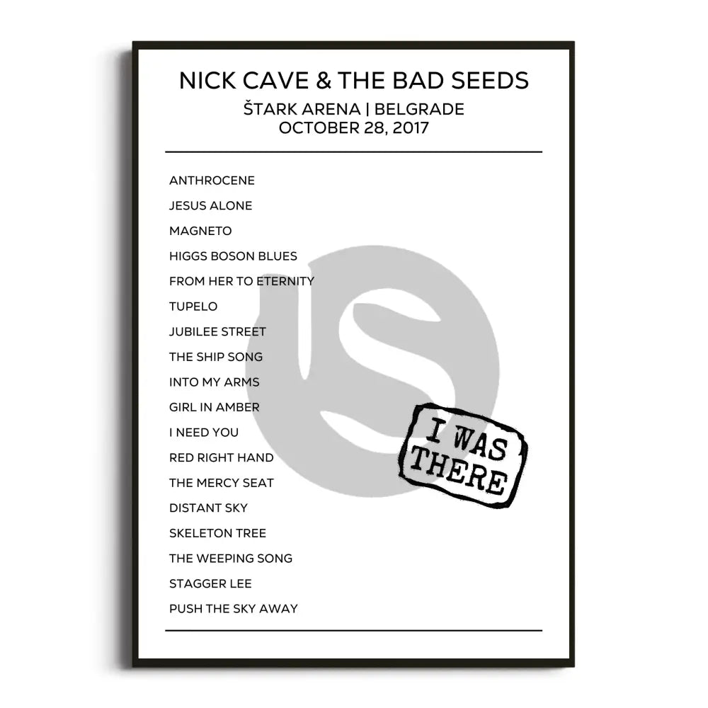 Nick Cave & The Bad Seeds Skeleton Tree Tour Posters Setlists