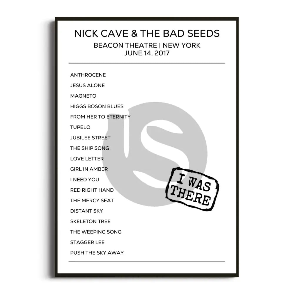 Nick Cave & The Bad Seeds Skeleton Tree Tour Posters Setlists