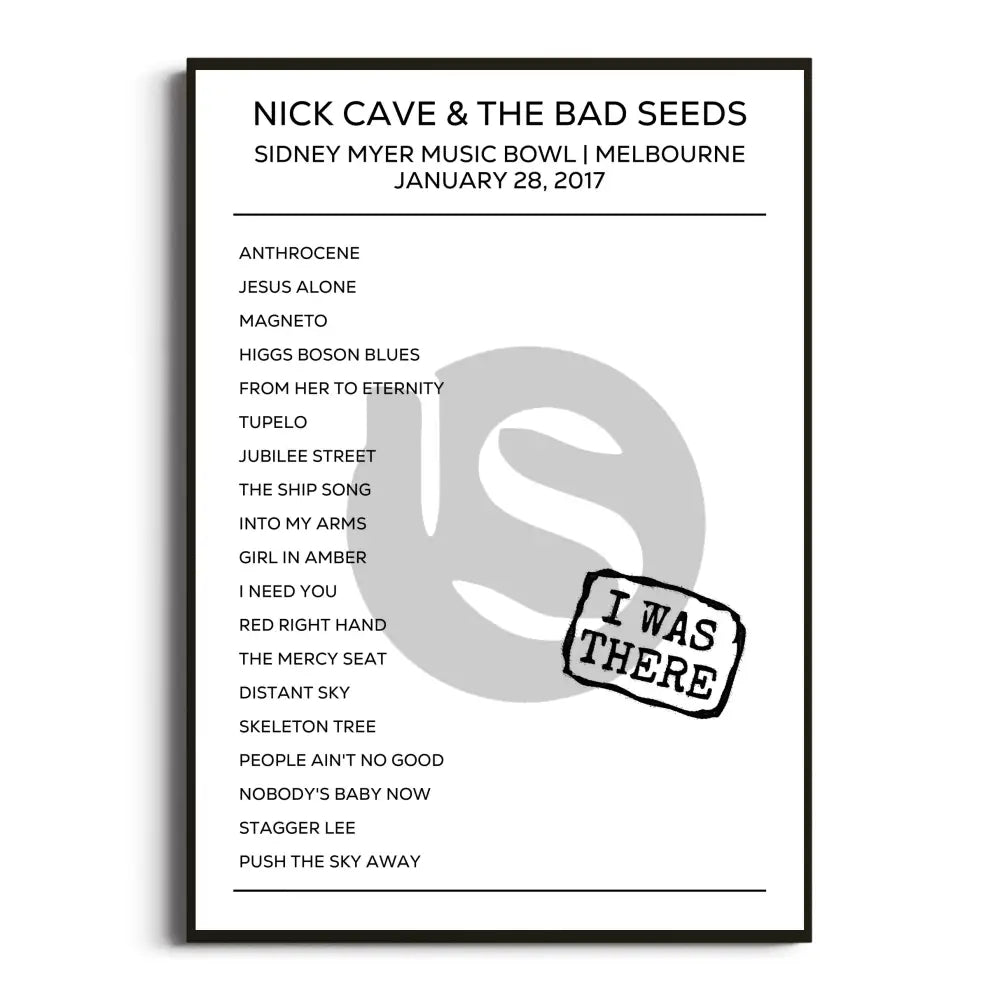 Nick Cave & The Bad Seeds Skeleton Tree Tour Posters Setlists