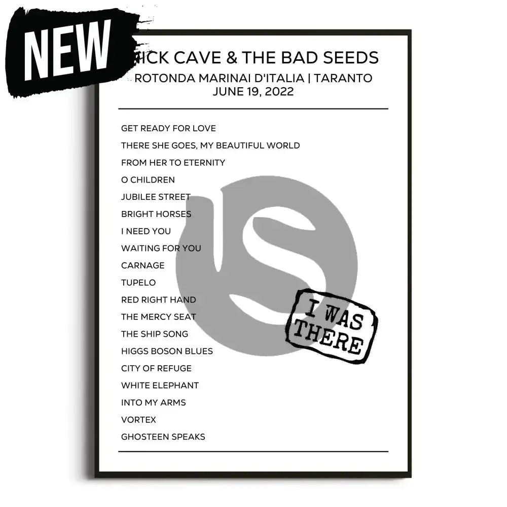 Nick Cave & the Bad Seeds Taranto 19th June 2022 Setlist - I Was There - Setlist