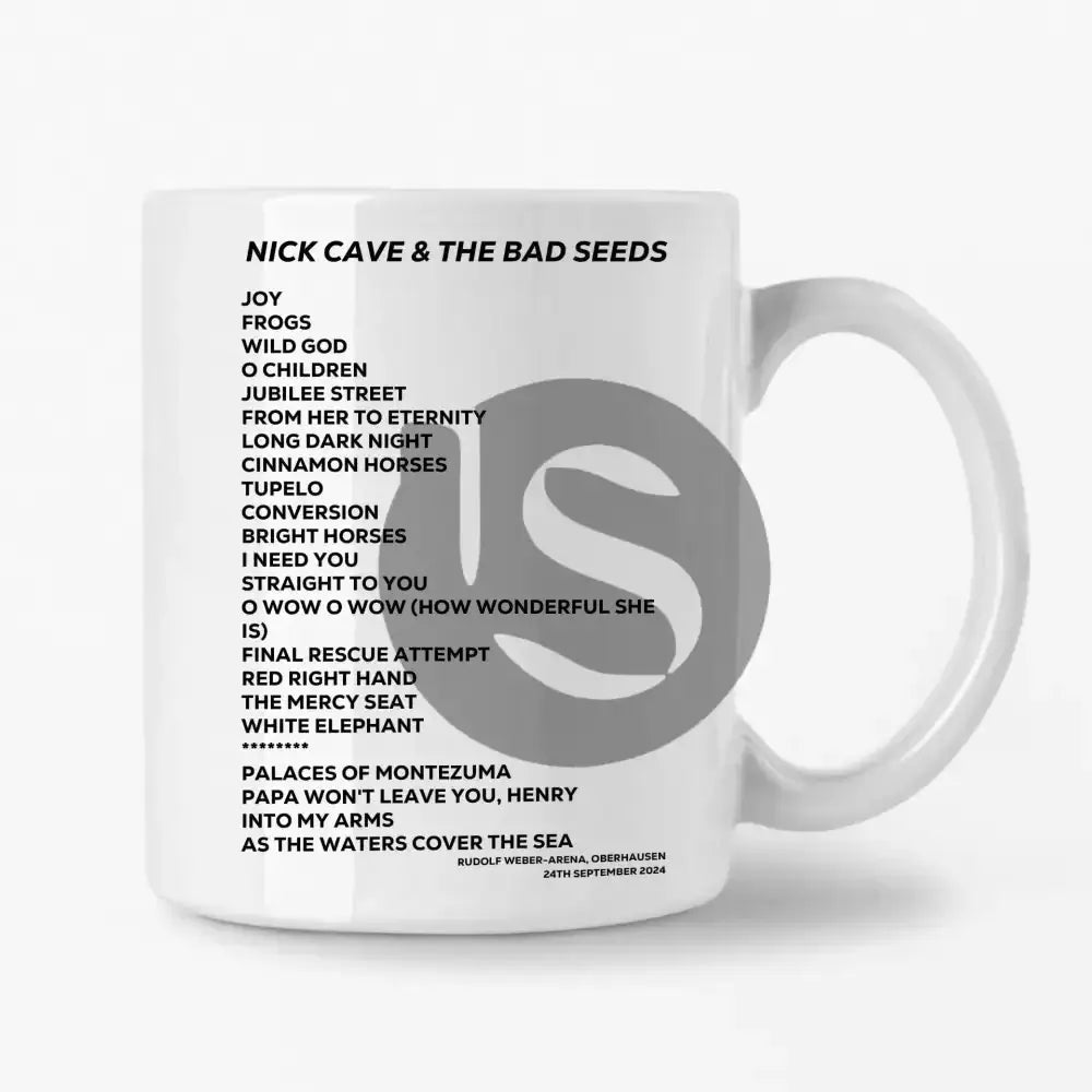 Nick Cave & the Bad Seeds The Wild God Tour - UK & Europe 2024 Tour Mugs - Setlist