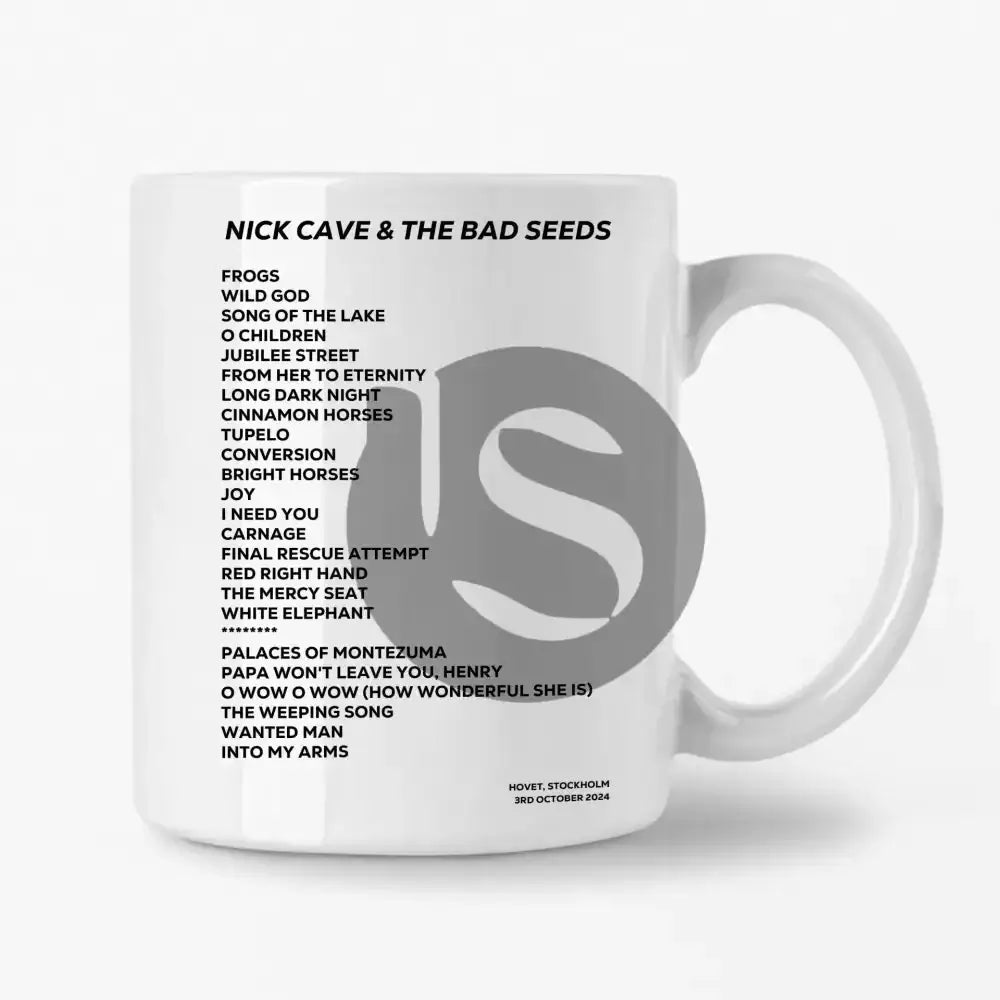 Nick Cave & the Bad Seeds The Wild God Tour - UK & Europe 2024 Tour Mugs - Setlist