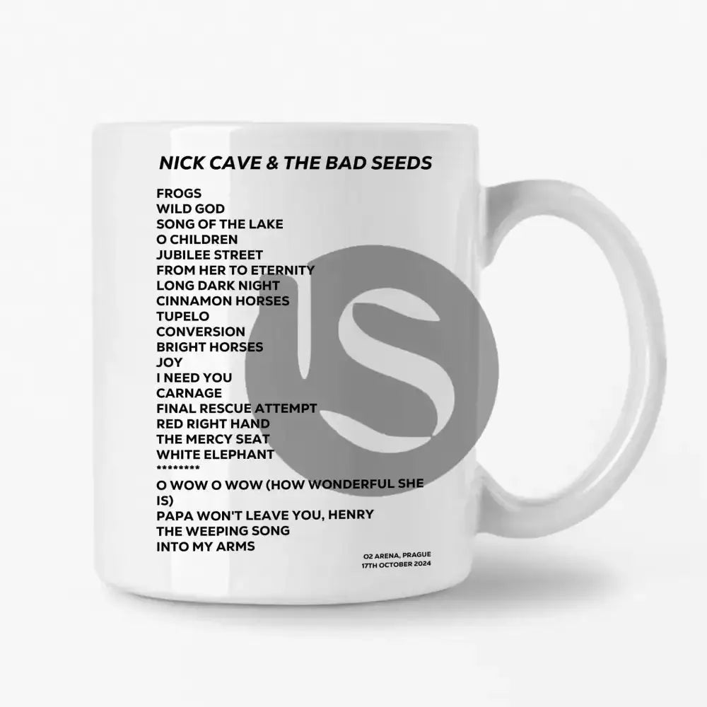 Nick Cave & the Bad Seeds The Wild God Tour - UK & Europe 2024 Tour Mugs - Setlist