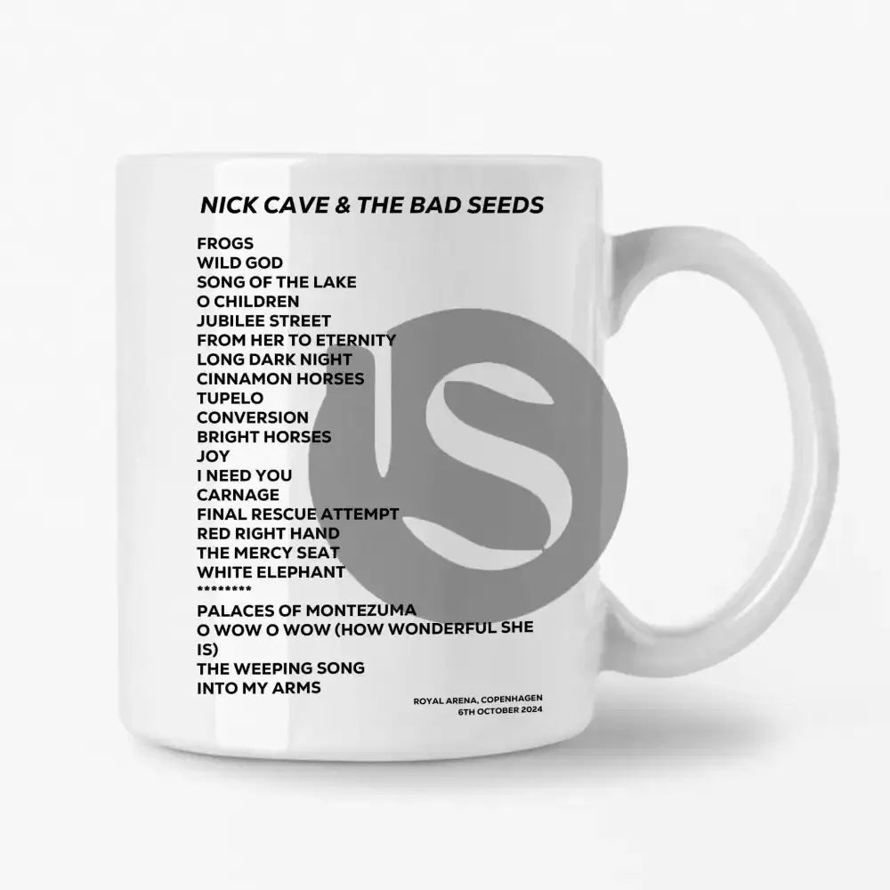 Nick Cave & the Bad Seeds The Wild God Tour - UK & Europe 2024 Tour Mugs - Setlist