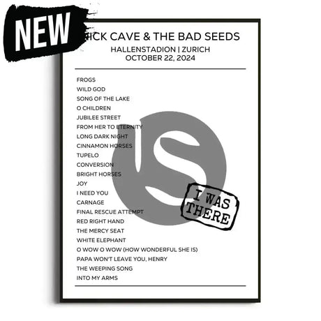 Nick Cave & the Bad Seeds Zurich 22nd October 2024 Setlist - I Was There - Setlist