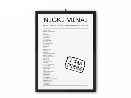 Nicki Minaj Resorts World Arena Birmingham May 26, 2024 Replica Setlist - Setlist