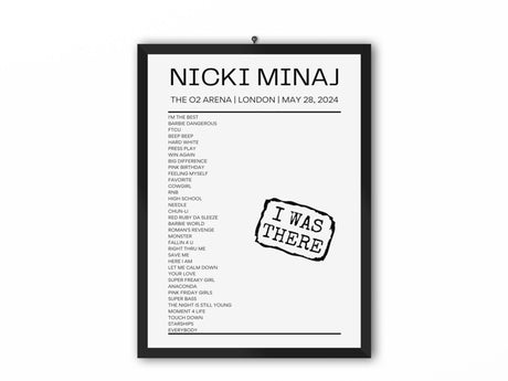 Nicki Minaj The O2 Arena London May 28, 2024 Replica Setlist - Setlist