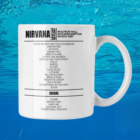 Nirvana Wolverhampton November 06, 1991 Replica Setlist Mug - Setlist