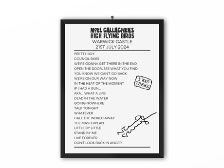 Noel Gallagher's High Flying Birds - 2024 Tour Dates - Setlist