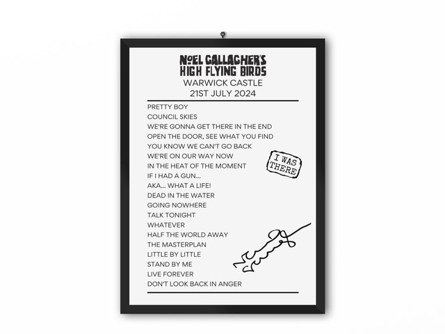 Noel Gallagher's High Flying Birds - 2024 Tour Dates - Setlist