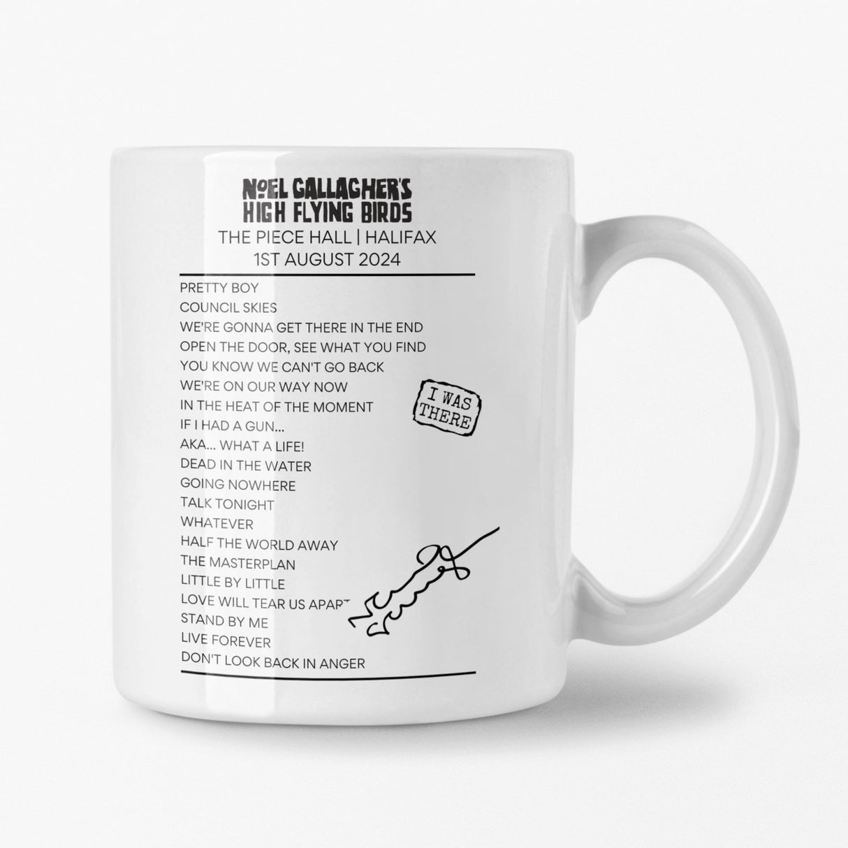 Noel Gallagher's High Flying Birds Halifax August 2024 Setlist Mug - Setlist