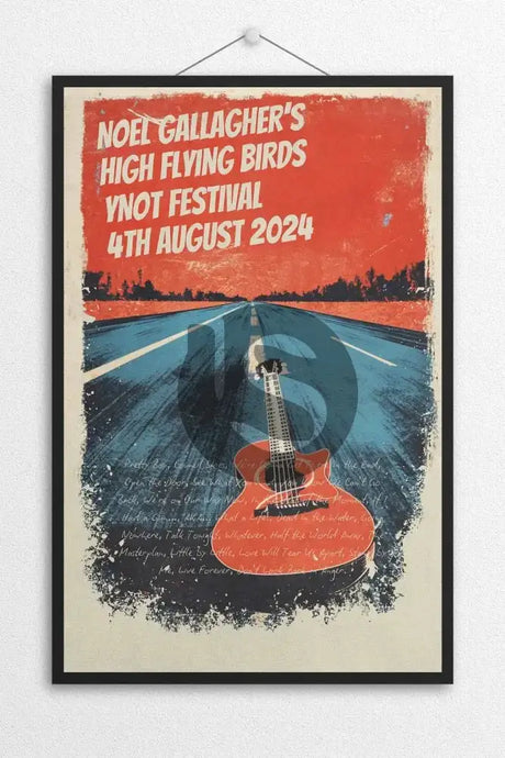 Noel Gallagher's High Flying Birds UK 2024 - Tour Poster By Setlist - Setlist