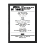 Nothing But Thieves Nottingham October 16, 2021 Setlist Replica - Setlist