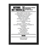 Nothing But Thieves Swansea November 07, 2023 Setlist Replica - Setlist