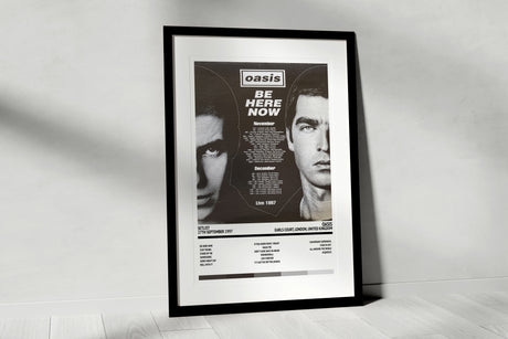 Oasis Be Here Now Earls Court London 26th September 1997 - Setlist Tour Poster - Setlist