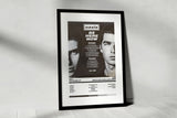 Oasis Be Here Now Sheffield Arena Sheffield 23rd September 1997 - Setlist Tour Poster - Setlist