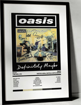 Oasis Definitely Maybe Sheffield Arena Sheffield 22nd April 1995 - Setlist Tour Poster - Setlist