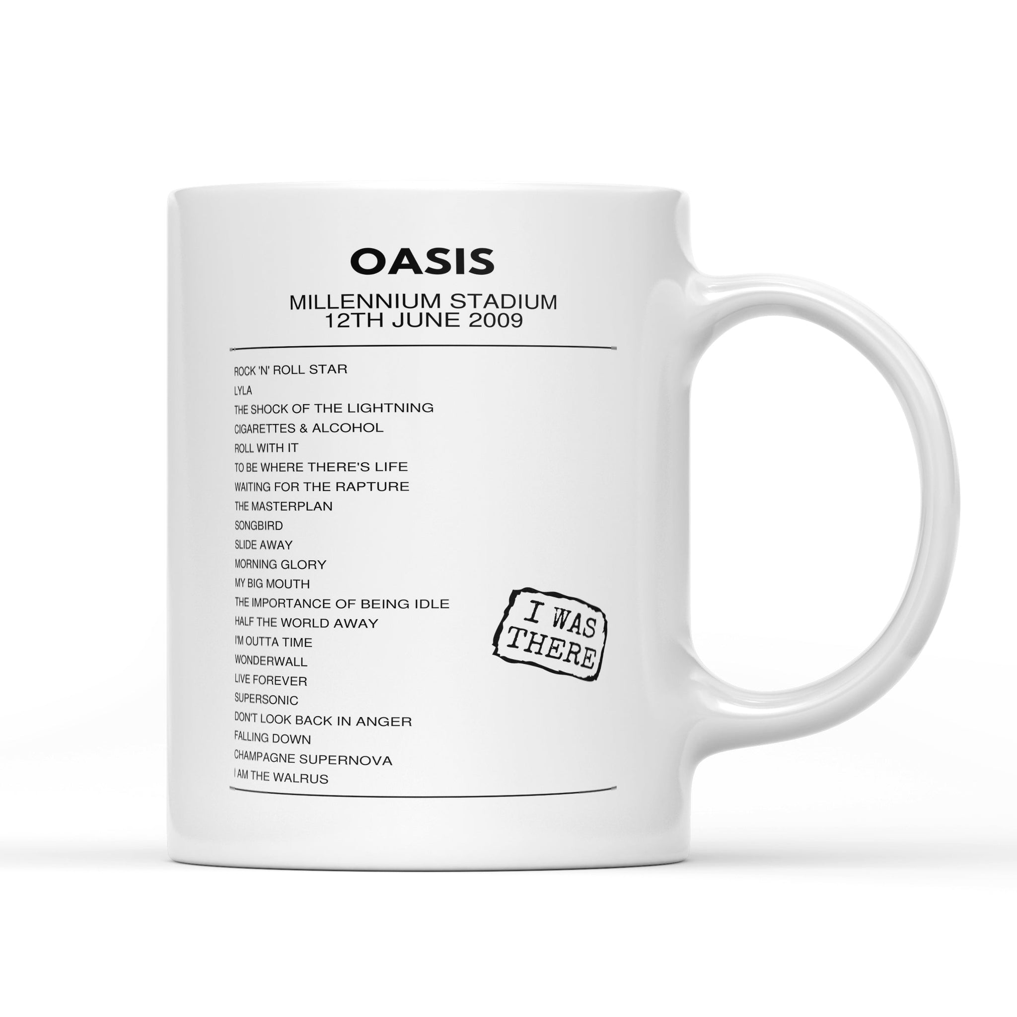 Oasis Dig Out Your Soul Millennium Stadium Cardiff 12th June 2009 - Setlist Mug - Setlist