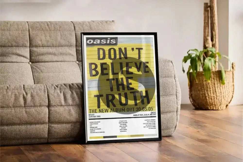 Oasis Don't Believe the Truth Marlay Park Dublin 16th July 2005 - Setlist Tour Poster - Setlist