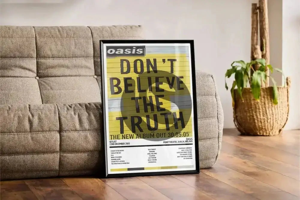 Oasis Don't Believe the Truth Point Theatre Dublin 22nd December 2005 - Setlist Tour Poster - Setlist