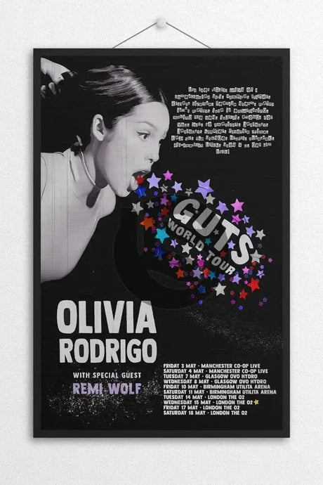 Olivia Rodrigo Guts Tour 2024 - Tour Poster By Setlist - Setlist