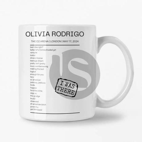 Olivia Rodrigo The O2 Arena London May 17, 2024 Replica Setlist Mug - Setlist