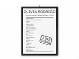 Olivia Rodrigo The OVO Hydro Glasgow May 7, 2024 Replica Setlist - Setlist