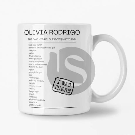 Olivia Rodrigo The OVO Hydro Glasgow May 7, 2024 Replica Setlist Mug - Setlist