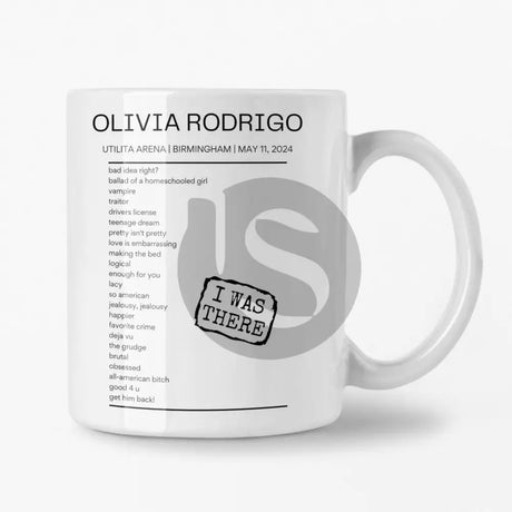 Olivia Rodrigo Utilita Arena Birmingham May 11, 2024 Replica Setlist Mug - Setlist