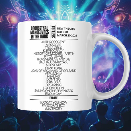 Orchestral Manoeuvres In The Dark Oxford March 20 2024 Setlist Mug - Setlist