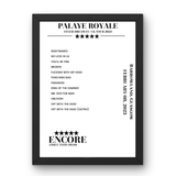 Palaye Royale February 08, 2023 Barrowland Glasgow Setlist Poster - Setlist