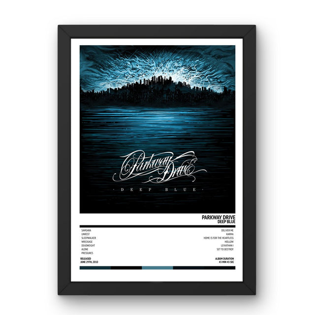 Parkway Drive - Deep Blue (2010) Poster - Setlist