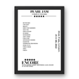 Pearl Jam Hyde Park London 8 July 2022 Setlist Poster - Setlist