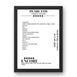 Pearl Jam Hyde Park London 9 July 2022 Setlist Poster - Setlist