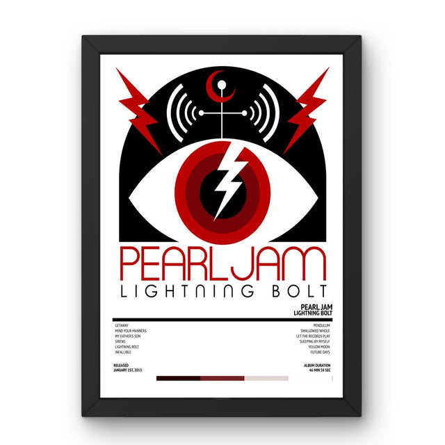 Pearl Jam - Lightning Bolt (2013) Poster - Setlist