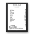 Pearl Jam May 16, 2024 MGM Grand Garden Arena Las Vegas Setlist Poster - Setlist