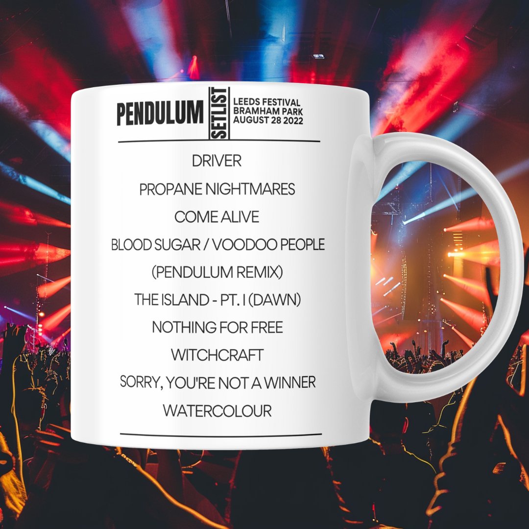 Pendulum Leeds Festival 2022 Setlist Mug - Setlist