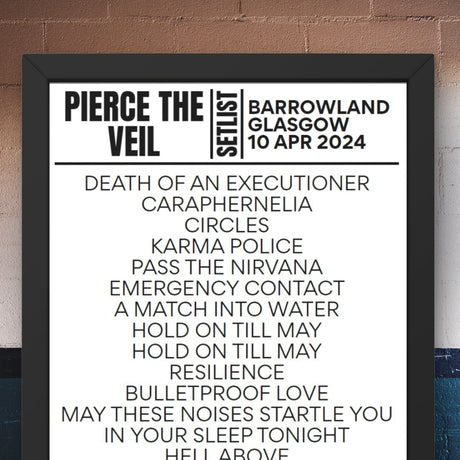 Pierce The Veil Glasgow April 10 2024 Setlist - Setlist