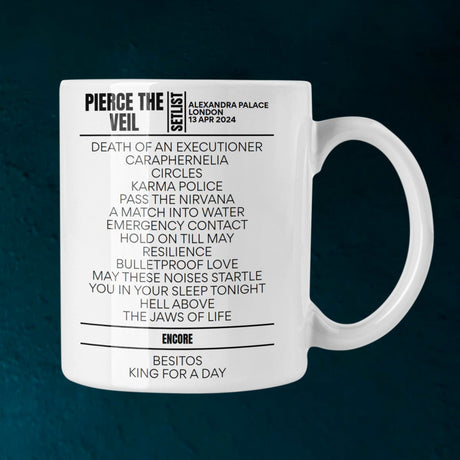 Pierce The Veil London April 13 2024 Setlist Mug - Setlist
