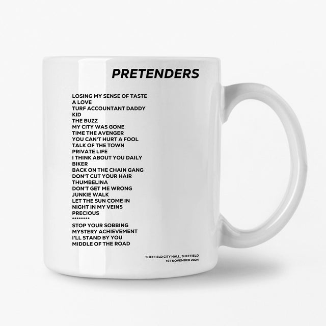 Pretenders Sheffield 1st November 2024 Setlist Mug - Setlist