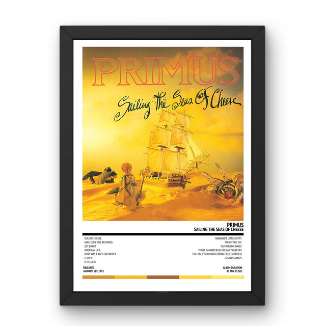 Primus - Sailing The Seas Of Cheese (1991) Poster - Setlist