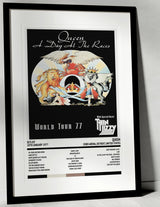 Queen A Day At the Races Cobo Arena Detroit 18th January 1977 - Setlist Tour Poster - Setlist