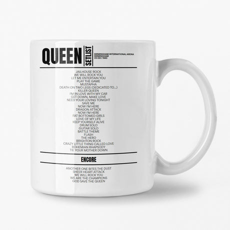 Queen Birmingham 5 December 1980 Setlist Mug - Setlist