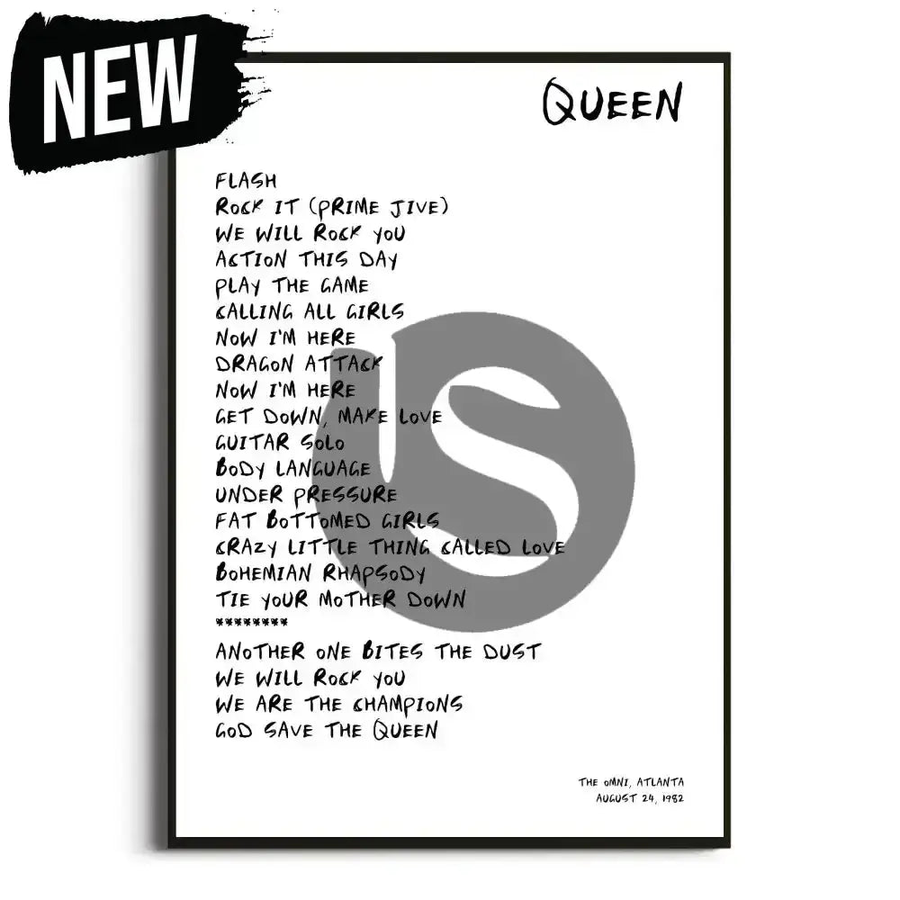 Queen Hot Space Tour Posters - Setlist