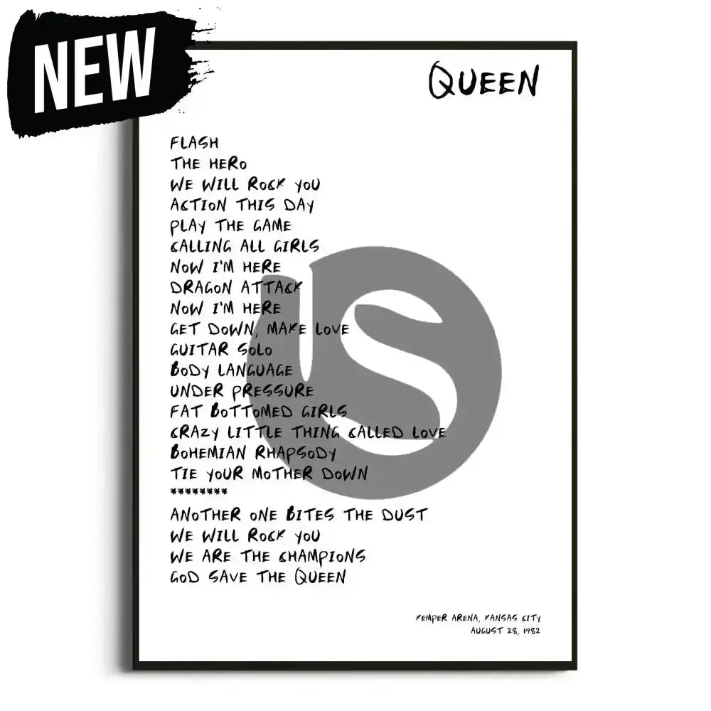 Queen Hot Space Tour Posters - Setlist