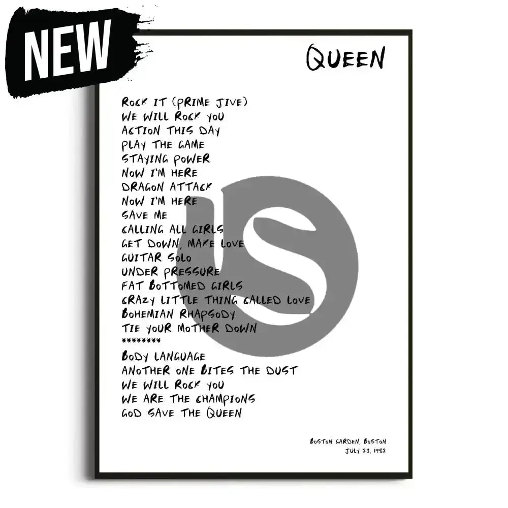 Queen Hot Space Tour Posters - Setlist