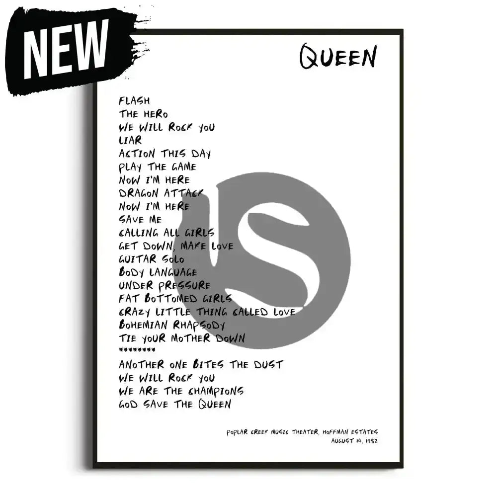 Queen Hot Space Tour Posters - Setlist