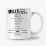 Queen Mayfair London 19 December 1979 Setlist Mug - Setlist